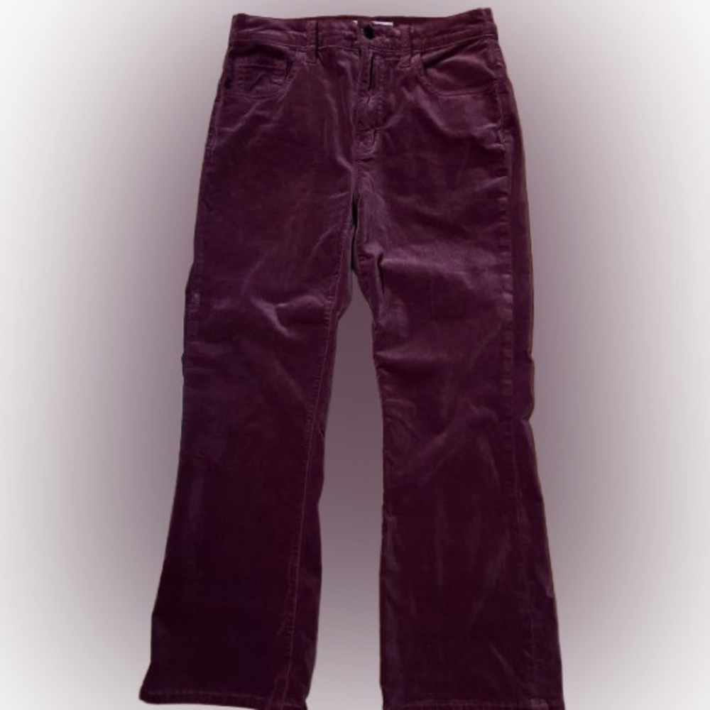 Current Elliott Plum Modal Velveteen Jeans Size 27